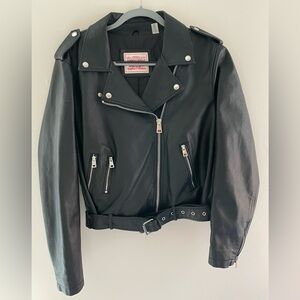 Women’s Levi's XL Black Faux Leather Moto Jacket